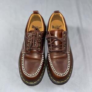 Dr. Martens Lowell Leather Moc Toe Shoes Butterscotch Brown Size USM 8 / USL 9